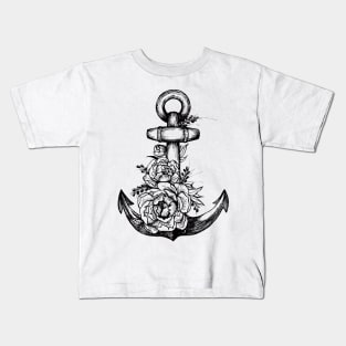 Floral Anchor Kids T-Shirt